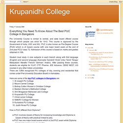 Krupanidhi College: Everything You Need To Know About The Best PUC College In Bangalore