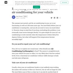 Everything you need to know about air conditioning for your vehicle