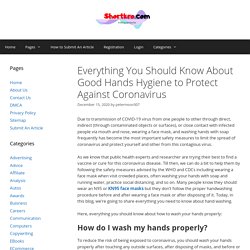 Everything You Should Know About Good Hands Hygiene to Protect Against Coronavirus - shortkro
