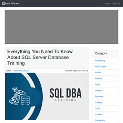 Everything You Need To Know About SQL Server Database Training