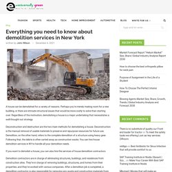Everything you need to know about demolition services in New York