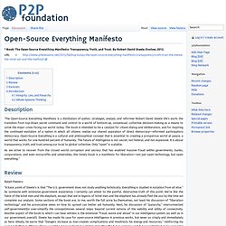 Open-Source Everything Manifesto