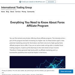 Everything You Need to Know About Forex Affiliate Program – International Trading Group