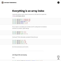 Everything is an array index