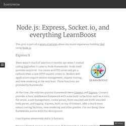 Node.js: Express, Socket.io, and everything LearnBoost