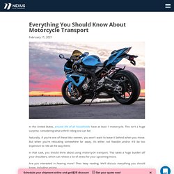 Everything You Should Know About Motorcycle Transport - Nexus Auto Transport