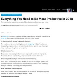 Everything You Need to Be More Productive in 2018