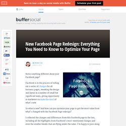 Everything You Need to Know to Optimize For The Facebook Page Redesign