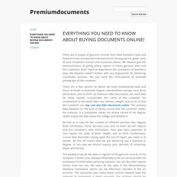 EVERYTHING YOU NEED TO KNOW ABOUT BUYING DOCUMENTS ONLINE! - Premiumdocuments