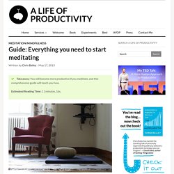 Guide: Everything you need to start meditating