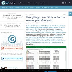 Everything : un outil de recherche avancé pour Windows