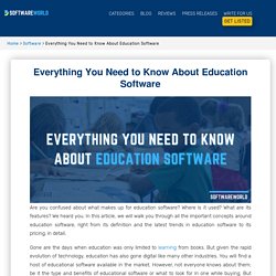 Everything You Need to Know About Education Software - SoftwareWorld