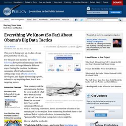 Everything We Know (So Far) About Obama’s Big Data Tactics