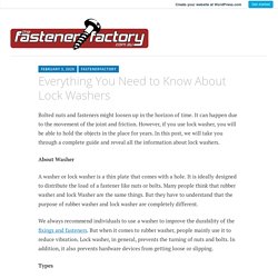 Everything You Need to Know About Lock Washers