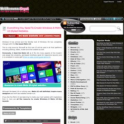 Everything You Need To Create Windows 8 Metro UI-Styled Websites