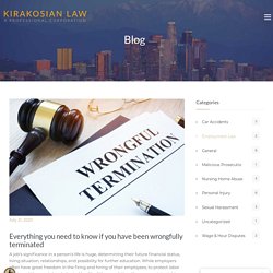 Everything you need to know if you have been wrongfully terminated - Los Angeles Personal Injury Attorney