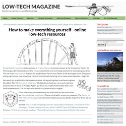 How-To's: Online Low-Tech Resources