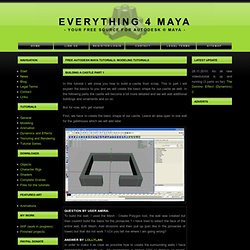 Free Autodesk Maya Tutorials: Modeling Tutorials - your free source for video tutorials, downloads, 3D news and everything else you might need for Autodesk Maya
