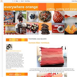 everywhere orange: zipper bag: tutorial