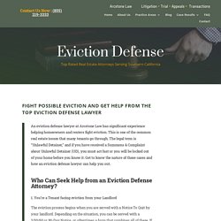 Eviction Defense Lawyer Santa Ana