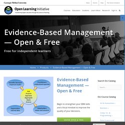 Evidence-Based Management — Open & Free - OLI