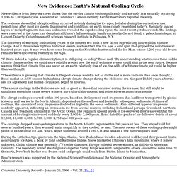 New Evidence: Earth's Natural Cooling Cycle
