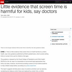 Screen time: Little evidence it is harmful for kids, say doctors