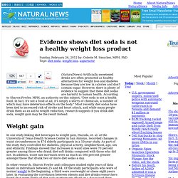 Evidence shows diet soda is not a healthy weight loss product
