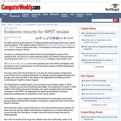 Evidence mounts for NPfIT review - 11/28/2008