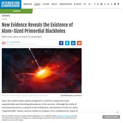 New Evidence Confirms Atom-Sized Primordial Blackholes