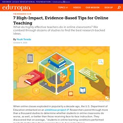 Using High-Impact, Evidence-Based strategies to Improve Online Teaching