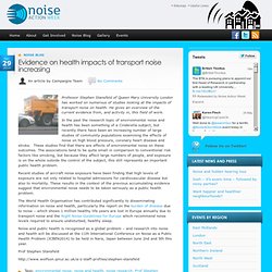 Evidence on transport noise and health