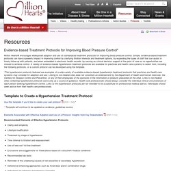 Million Hearts - Tools - Evidence-based Treatment Protocols