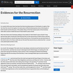 Evidences for the Resurrection