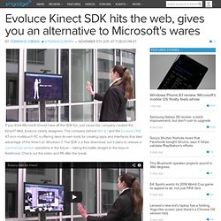Evoluce Kinect SDK hits the web, gives you an alternative to Microsoft's wares