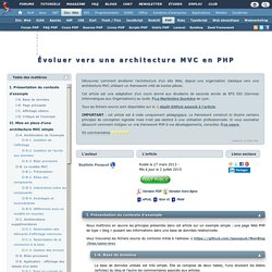 LINKS ! Évoluer vers une architecture MVC en PHP