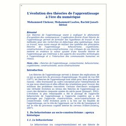 L'évolution des théories de l'apprentissage à l'ère du numérique