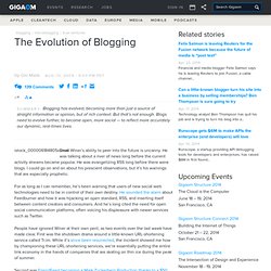 The Evolution of Blogging