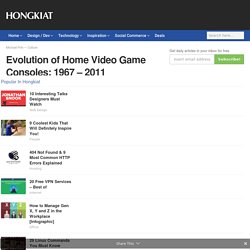 Evolution of Home Video Game Consoles: 1967 – 2011