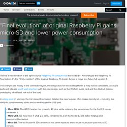 “Final evolution” of original Raspberry Pi gains micro-SD and lower power consumption