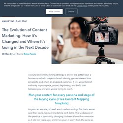 The Evolution of Content Marketing: How It's Changed and Where It's Going in the Next Decade