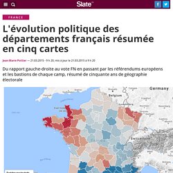 L'évolution politique des départements français résumée en cinq cartes
