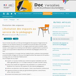 L'évolution des espaces au service de la pédagogie - Documentation