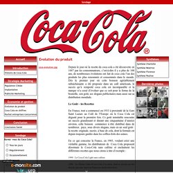 Evolution du produit - Le marketing Coca-Cola