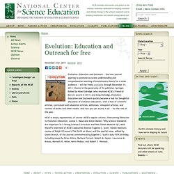 Evolution: Education and Outreach for free