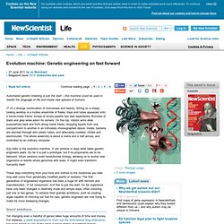 Evolution machine: Genetic engineering on fast forward - life - 27 June 2011