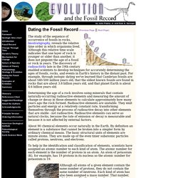 Evolution and the Fossil Record by John Pojeta, Jr. and Dale A. Springer