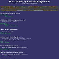 The Evolution of a Haskell Programmer