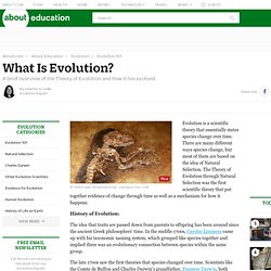 What is Evolution - history and definitions