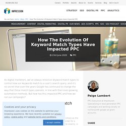How The Evolution Of Keyword Match Types Have Impacted PPC